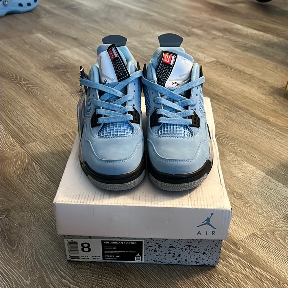 Jordan Men’s Athletic Shoes Light Blue and Black
